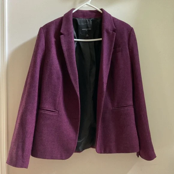 Banana Republic Wool blend Purple Blazer - Picture 1 of 3